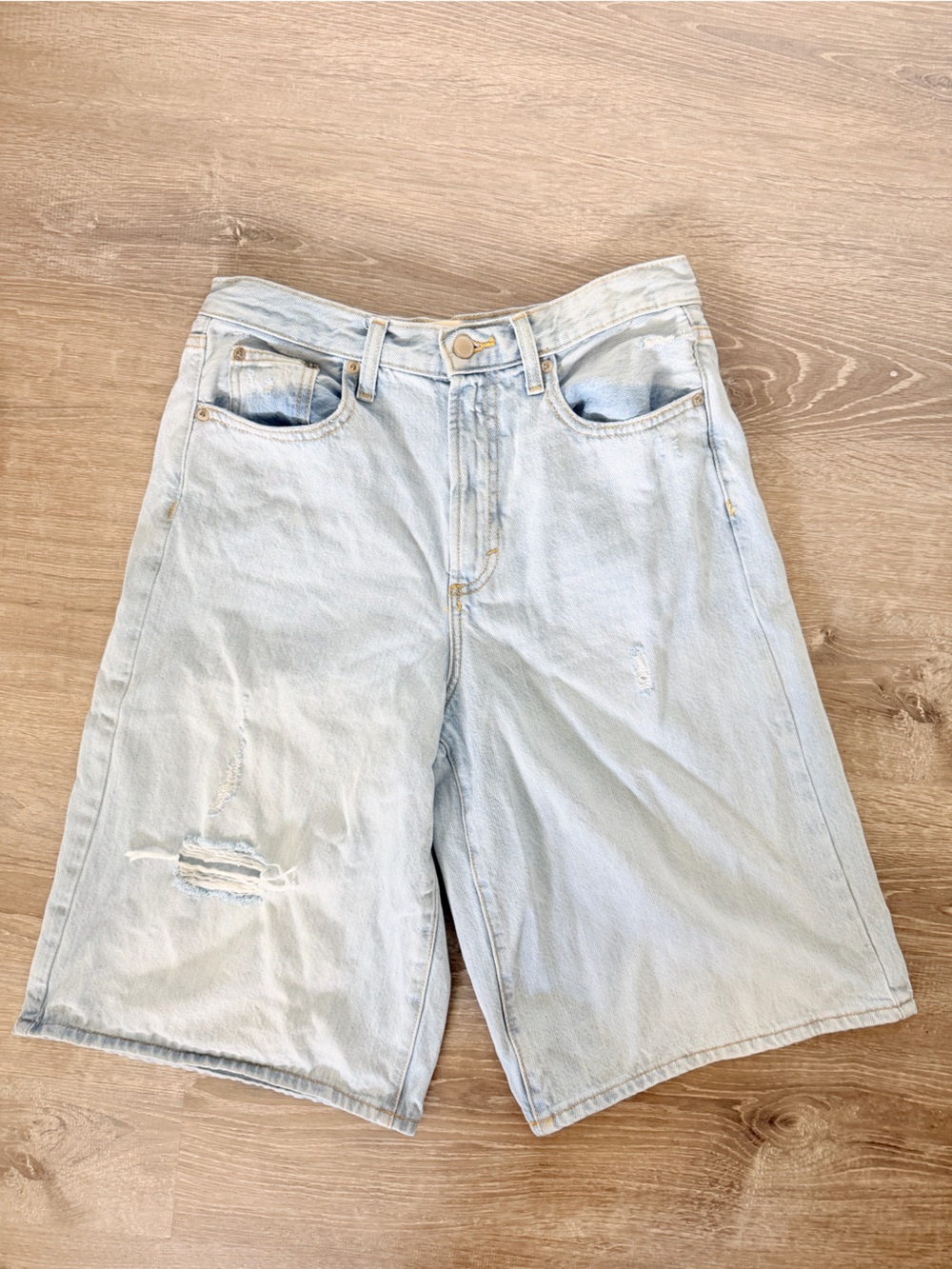 Universal Thread Light Wash Distressed Jean Shorts
